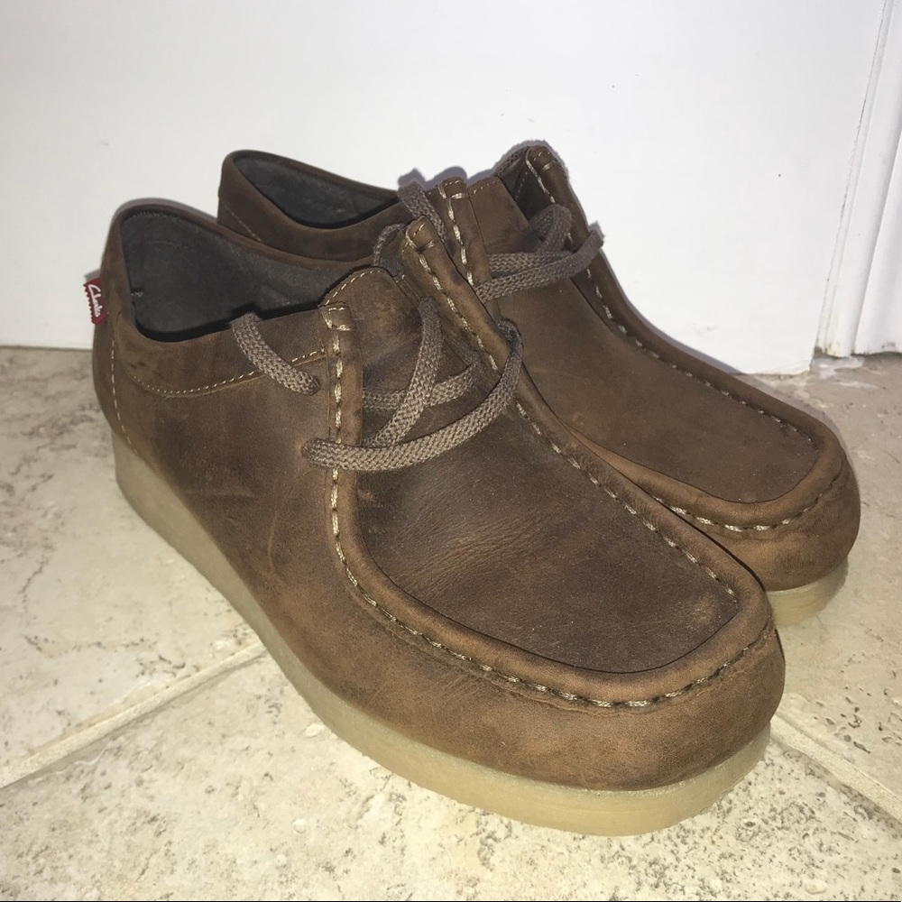 Clark Wallabee brown leather shoes